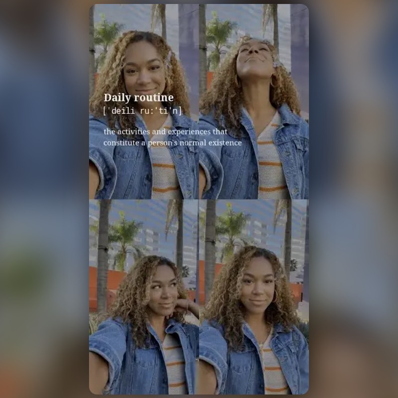 Daily Routine Collage Lens by Snapchat Snapchat Lenses and Filters