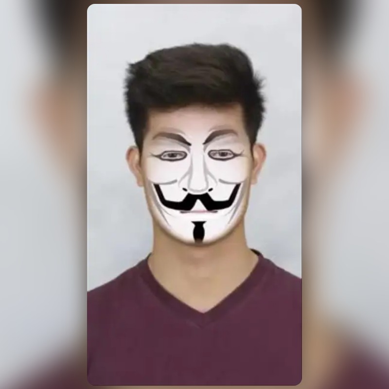 Anonymous mask Lens by Key of London Snapchat Lenses and Filters