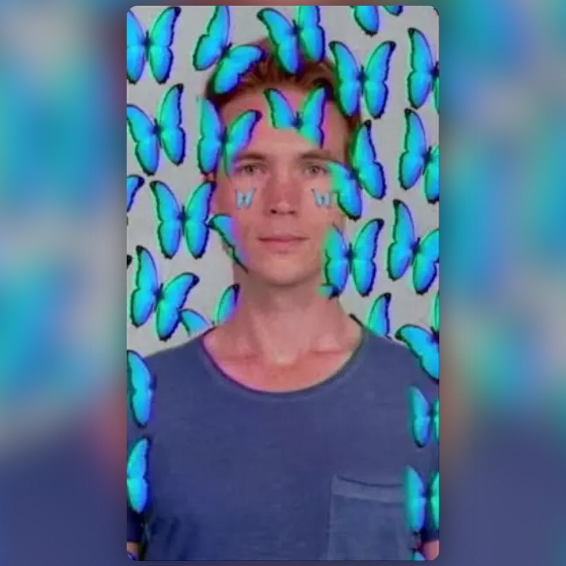 butterfly vhs Lens by michi Snapchat Lenses and Filters