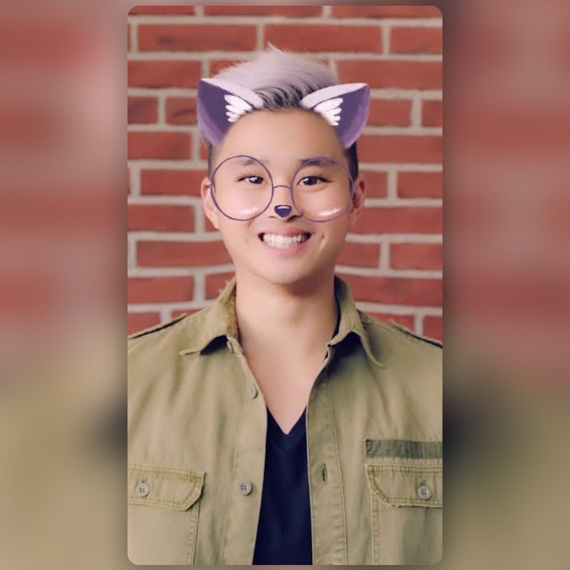 Purple Cartoon Cat Lens By Snapchat - Snapchat Lenses And Filters