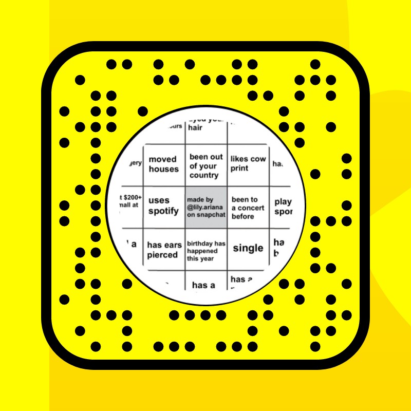 เลนส์ random bingo สร้างโดย Lily เลนส์และฟิลเตอร์ Snapchat