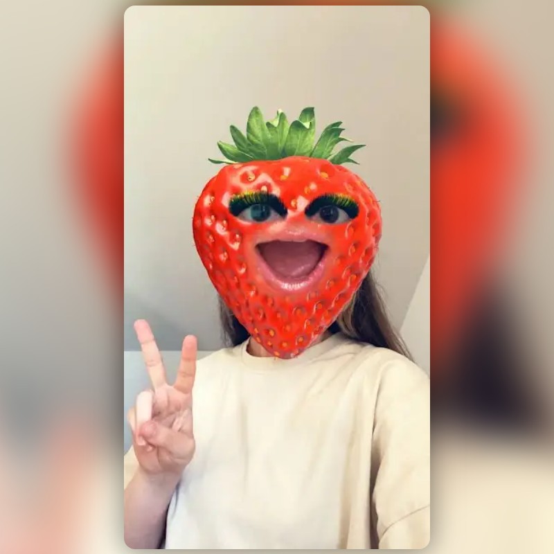 Strawberry Head Lens by Snapchat Snapchat Lenses and Filters
