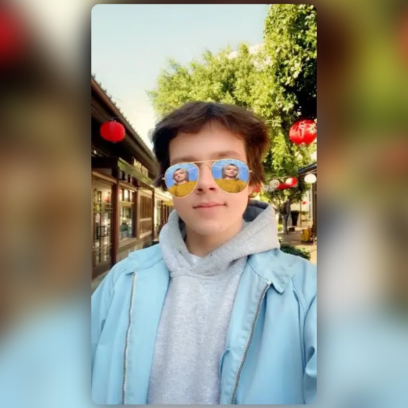 Photo in Glasses Lens by Snapchat Snapchat Lenses and Filters