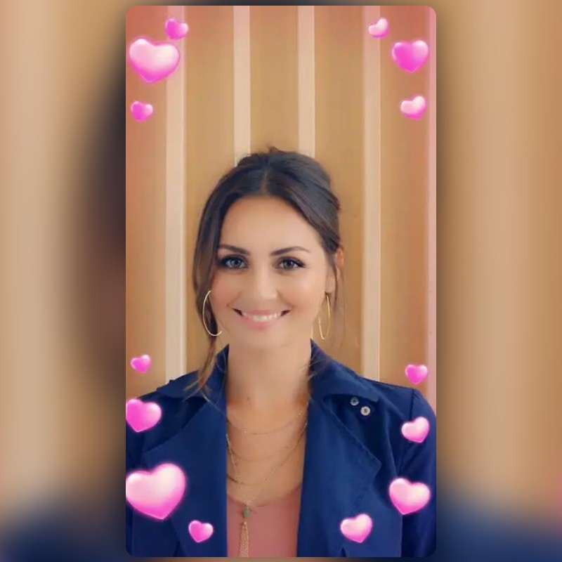 Pink Hearts Lens by Snapchat Snapchat Lenses and Filters