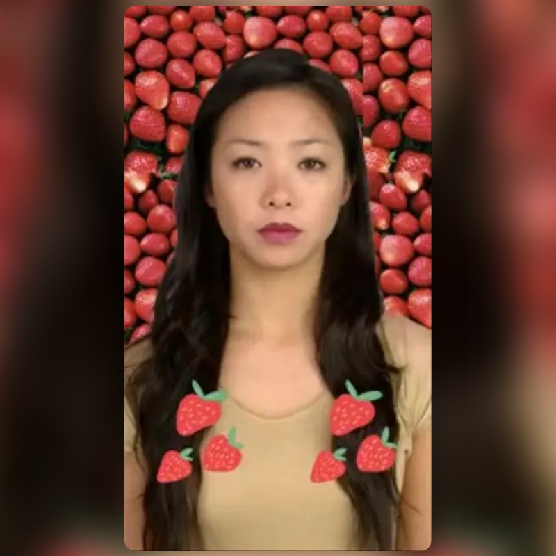 Strawberry Lens by Rania Snapchat Lenses and Filters