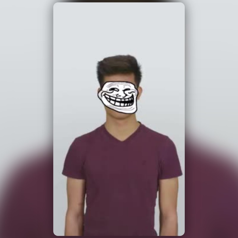 Troll face Lens by c̷a̷d̷e̷n̷ - Snapchat Lenses and Filters