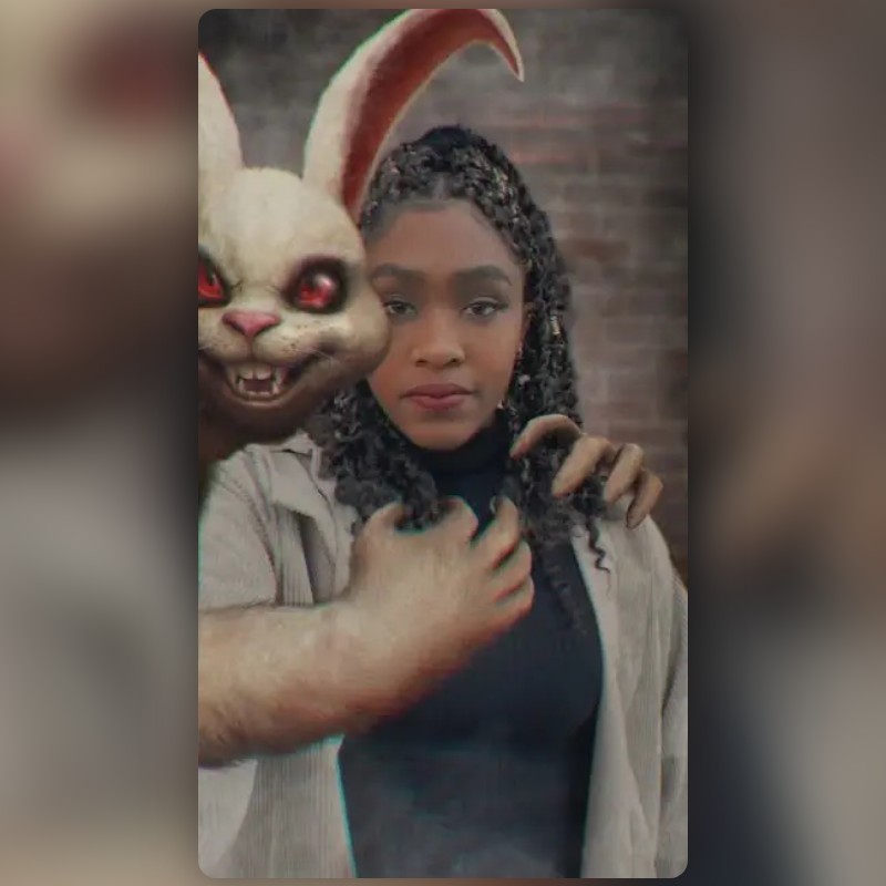 Scary Bunny Hug Lens by Snapchat - Snapchat Lenses and Filters