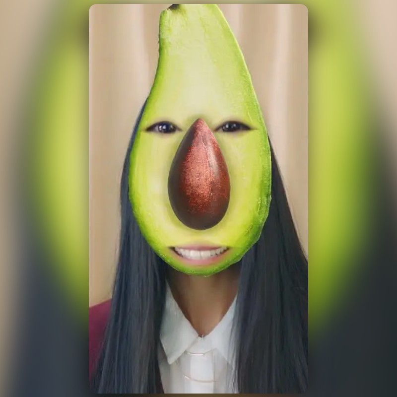 Snapchatが作成したAvocado Headフィルター | Snapchatレンズ