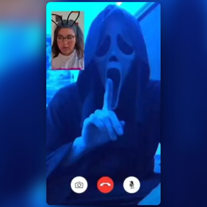 facetime ghostface Lens by megan k Snapchat Lenses and Filters