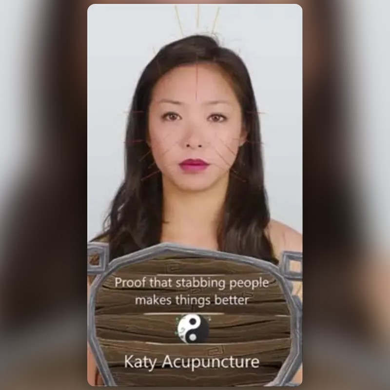 Katy Acupuncture Lens by Jesse Gilliam Snapchat Lenses and Filters