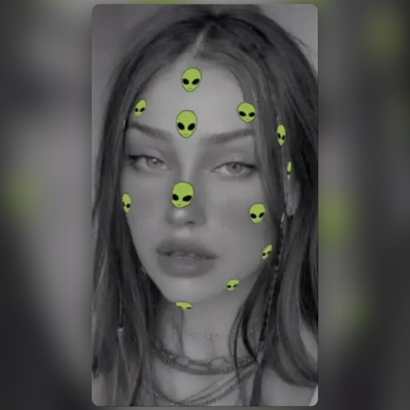 Alien Face BW Lens by Shrey - Snapchat Lenses and Filters