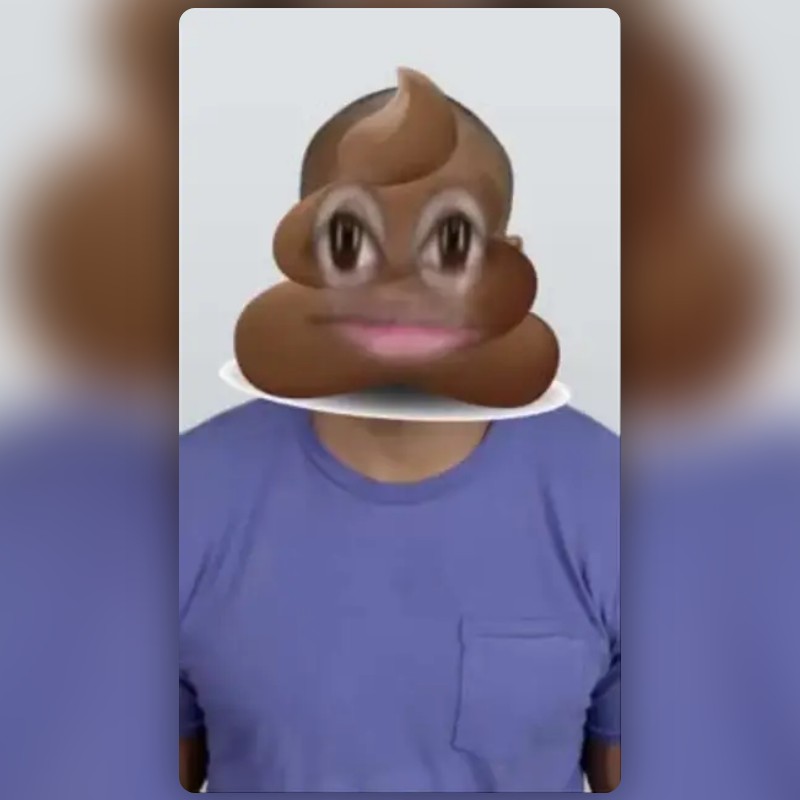 poop emoji face Lens by jessye Snapchat Lenses and Filters