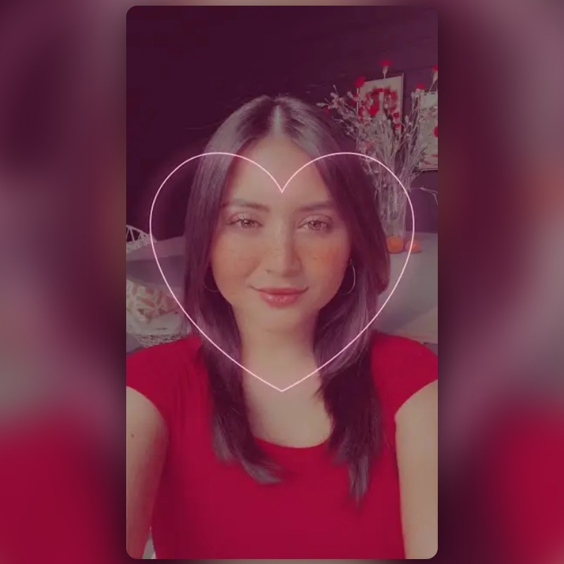Neon Pink Heart Lens by Snapchat Snapchat Lenses and Filters