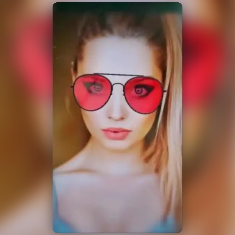 Red sunglasses Lens by PHOTOXMAX Snapchat Lenses and Filters