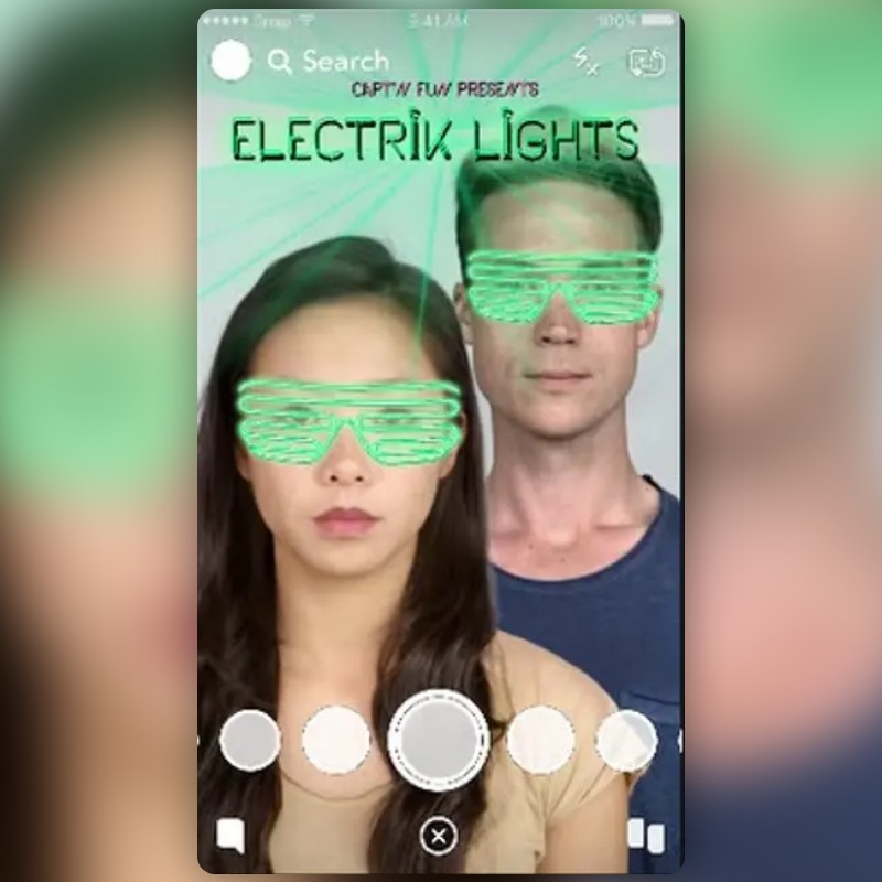Electrik Lights Lens by Cory Snapchat Lenses and Filters