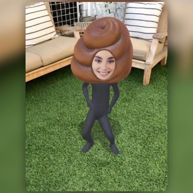 Poop With Face Lens by Snapchat Snapchat Lenses and Filters