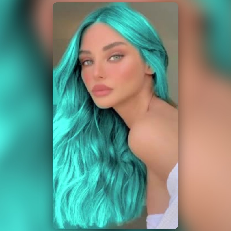 Cyan Hair Color Lens by IQ🔥 Snapchat Lenses and Filters