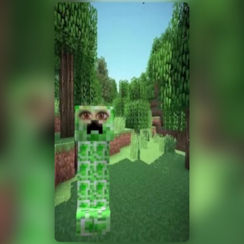 Minecraft Creeper Lens by cyril - Snapchat Lenses and Filters