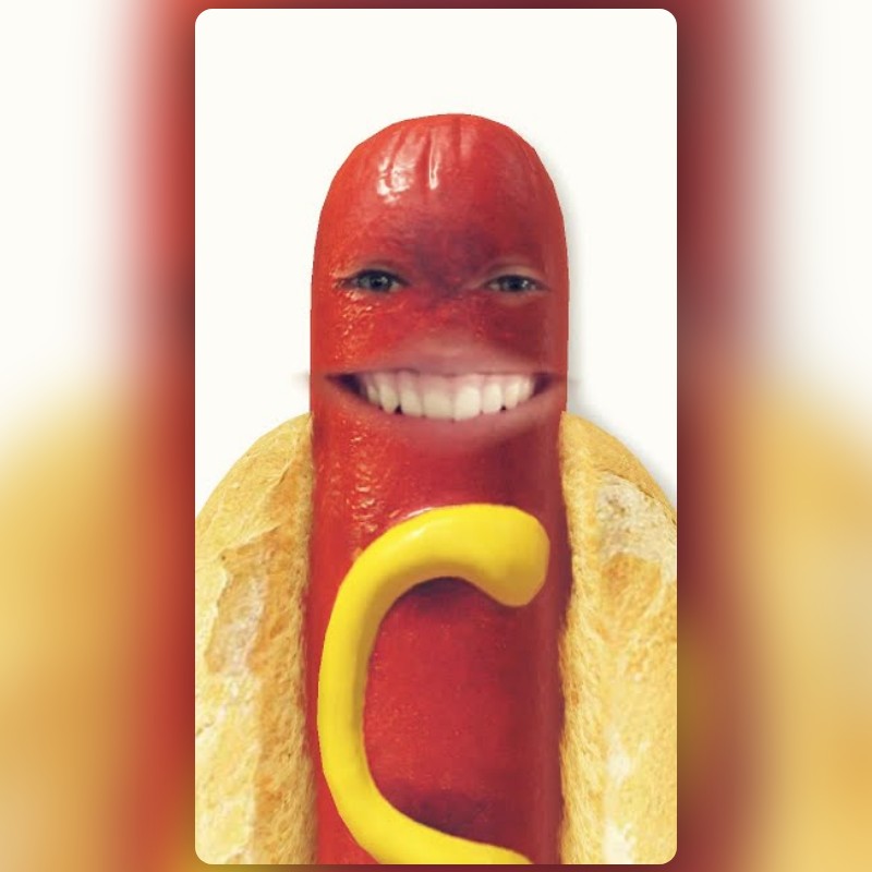 Funny Hot Dog Lens by Snapchat - Snapchat Lenses and Filters