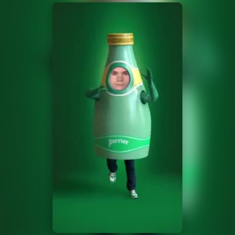 Perrier Costume Lens - Snapchat Lenses and Filters