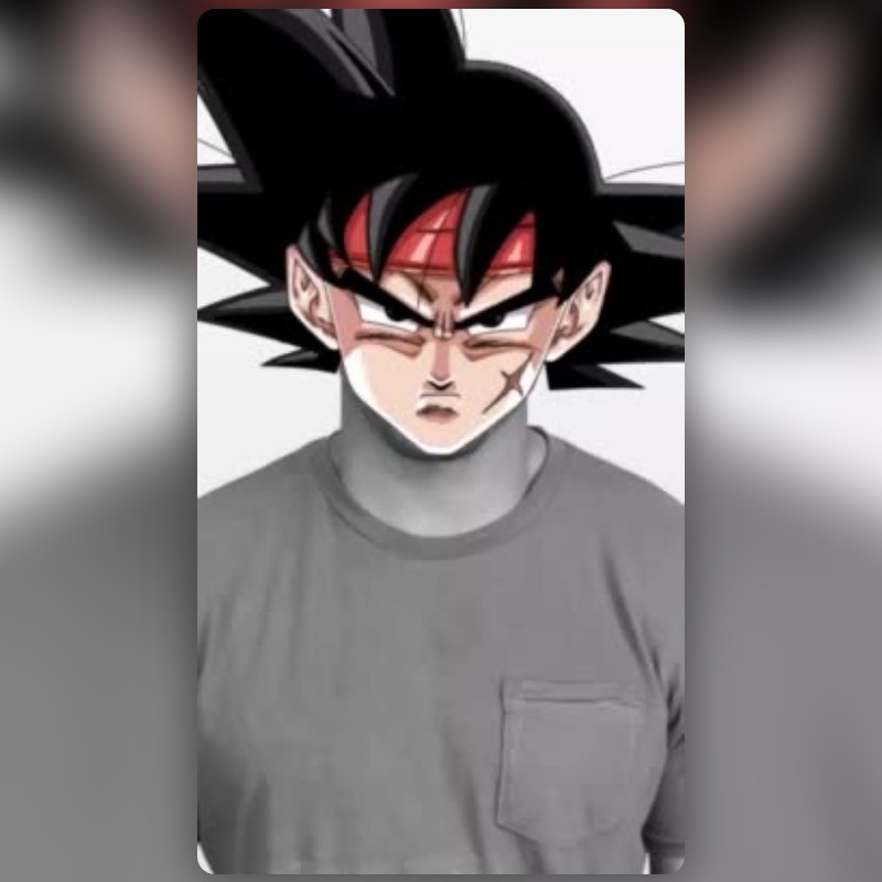 Goku Face Lens by Under 25 CUSAT - Snapchat Lenses and Filters