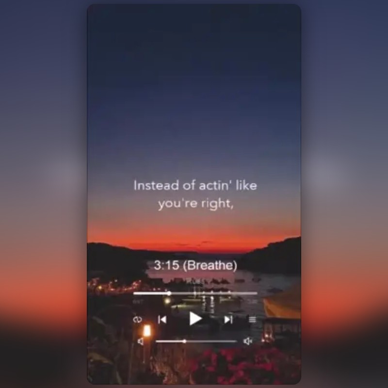 Lyrics video Lens by Alexandra Snapchat Lenses and Filters