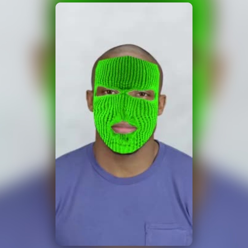 balaclava - green Lens by priαnkα 🧸 - Snapchat Lenses and Filters