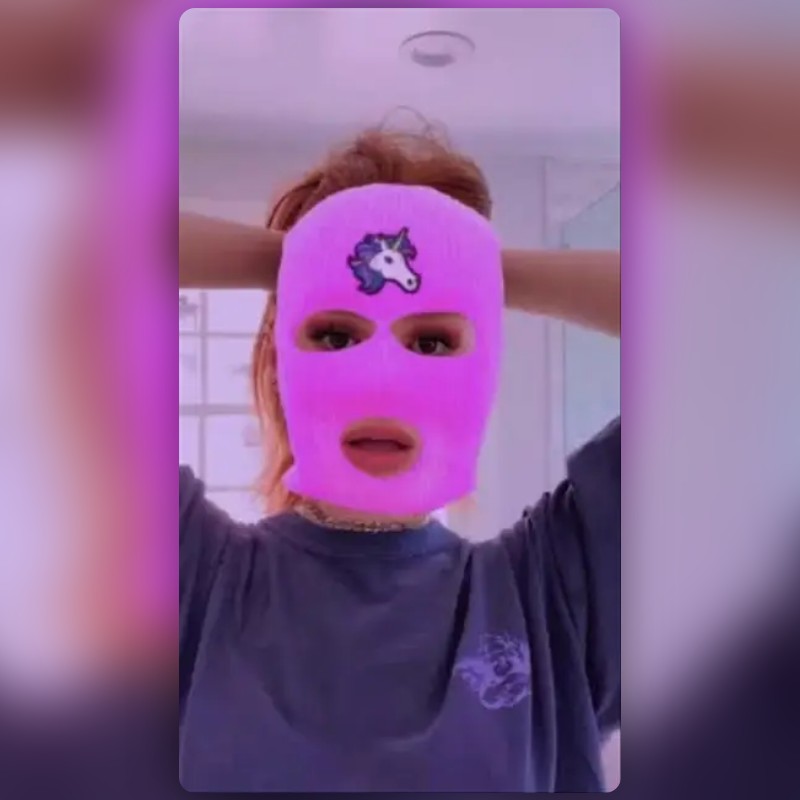 pink ski mask Lens by zanna Snapchat Lenses and Filters