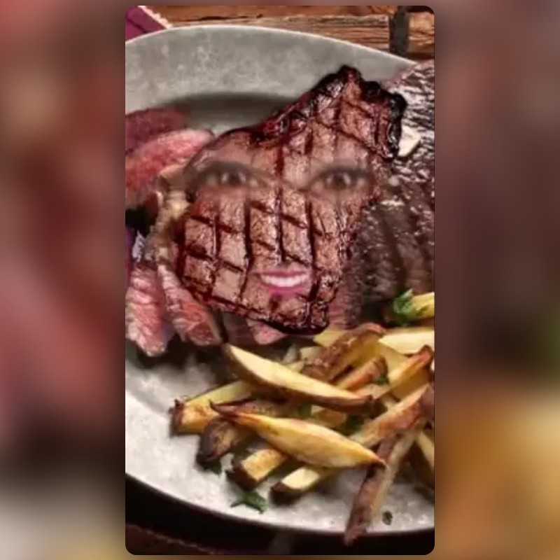 steak face Lens by jessye Snapchat Lenses and Filters