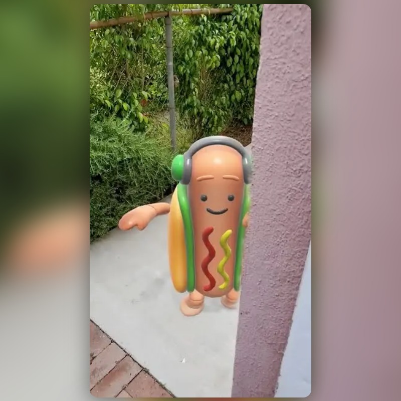 Filtret Dancing Hot dog🌭 av Snapchat | Snapchat-linser