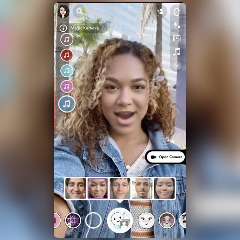 Snapchatが作成したFace Animator /Magic Karaokeフィルター | Snapchatレンズ