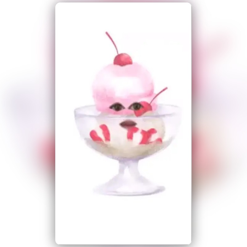 strawberry sundae Lens by Auds 🌴🍍 Snapchat Lenses and Filters