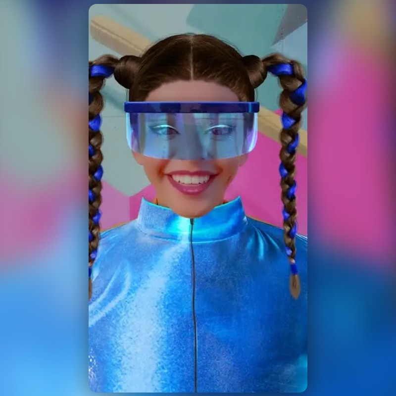 Blue Cyber Look Lens by Snapchat Snapchat Lenses and Filters