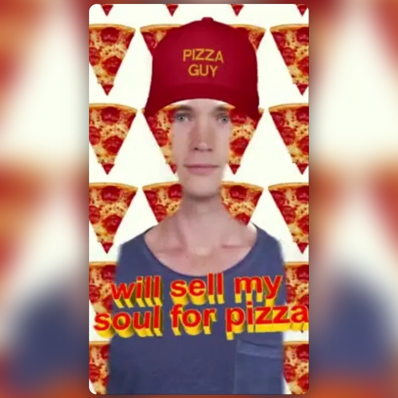 Pizza Guy Lens by ginthaputri 🍦🍟🍕🍝🍧 Snapchat Lenses and Filters
