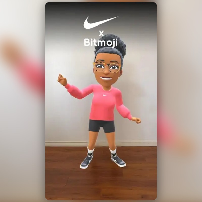 Nike x Bitmoji Lens by Snapchat