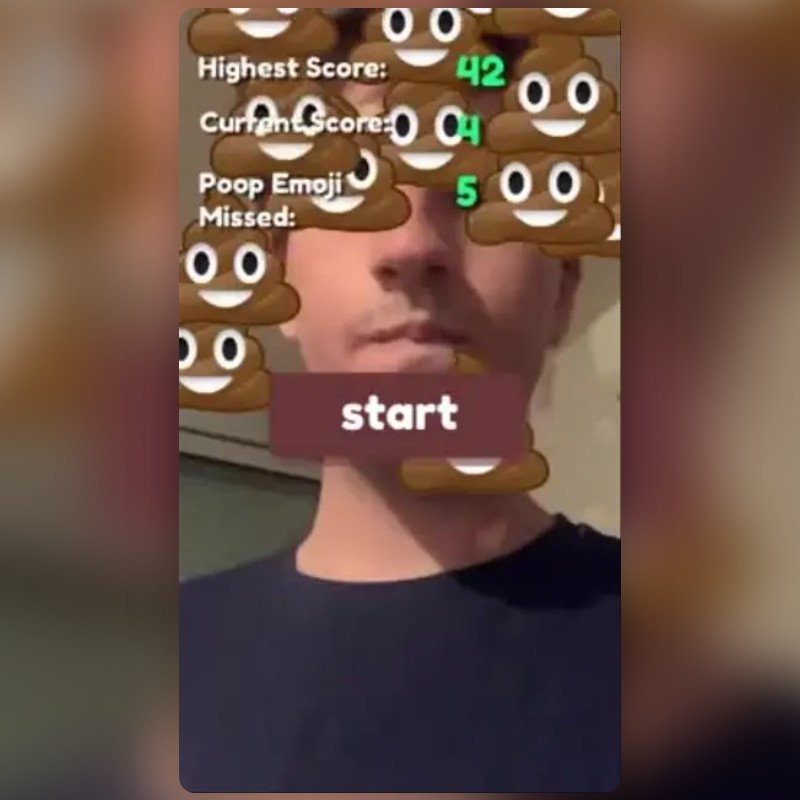 POOP EMOJI GAME Lens by definition8 Snapchat Lenses and Filters
