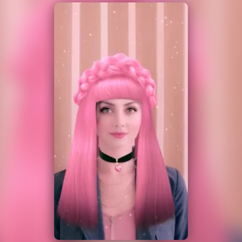 Pink Hairstyle Lens By Snap Inc. - Snapchat Lenses And Filters