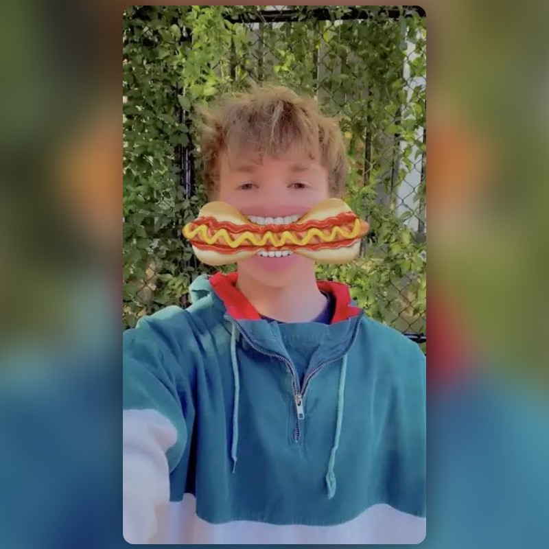 Snapchatが作成したChewy Hot Dogフィルター | Snapchatレンズ