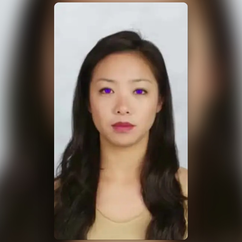 Purple Glowing Eye Lens by Brandon Snapchat Lenses and Filters