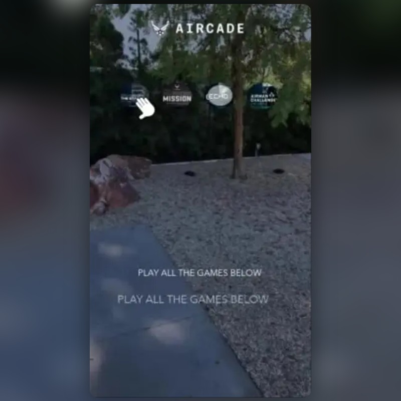 Aircade Games 2 Lens by USAF Events Snapchat Lenses and Filters