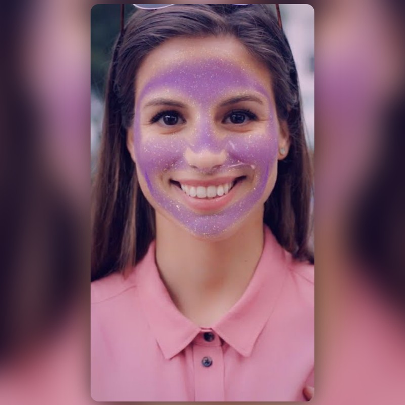 Purple Glitter Mask Lens By Snapchat - Snapchat Lenses And Filters