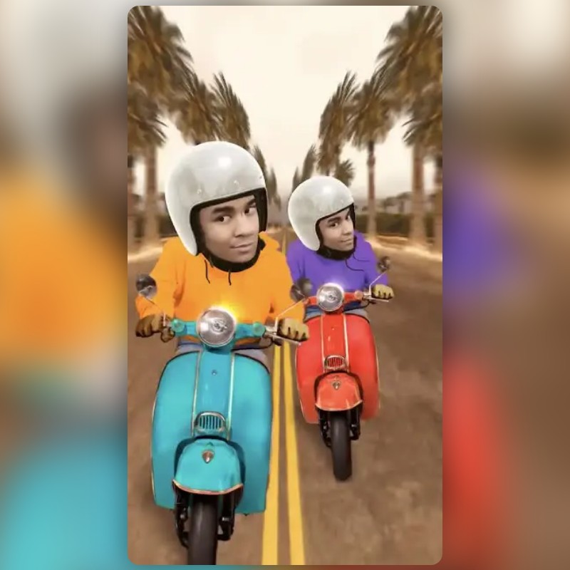 Moped Twins Lens by Snapchat Snapchat Lenses and Filters