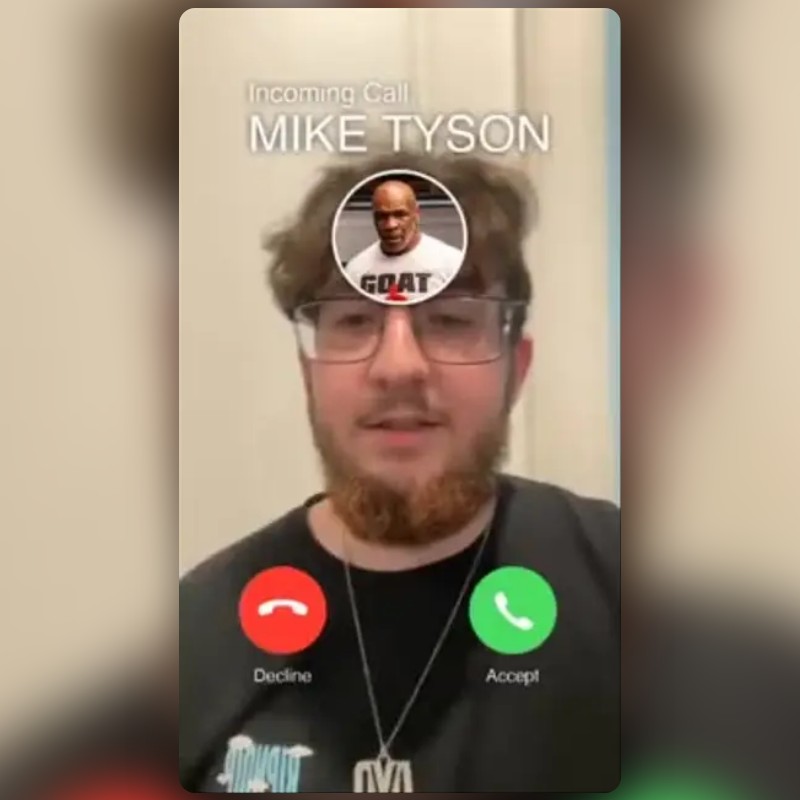 Call Mike Tyson Filter by Mike Tyson | Snapchat Lenses