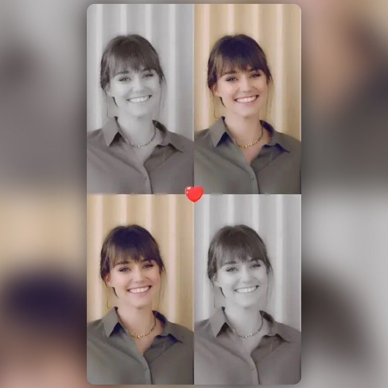 Collage with Heart Lens by Snapchat Snapchat Lenses and Filters