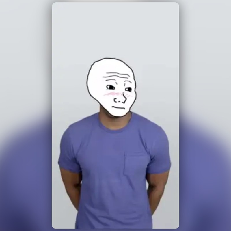 blushing wojak Lens by Jeff Jefferson - Snapchat Lenses and Filters