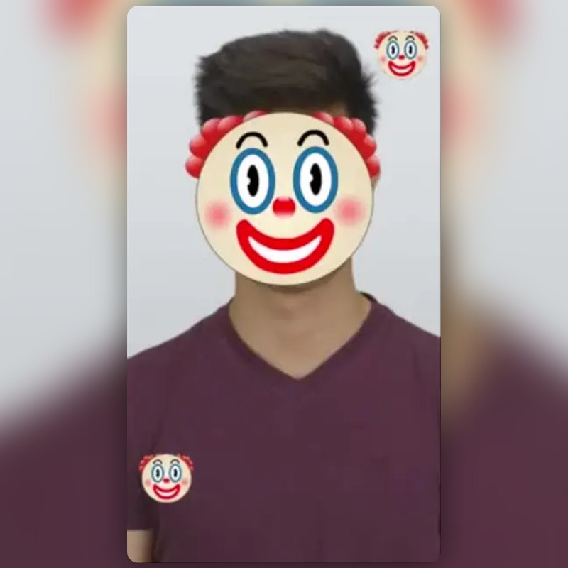 Clown Emoji Face Lens by 𝒶𝓅𝓅𝓁ℯ🦋 Snapchat Lenses and Filters