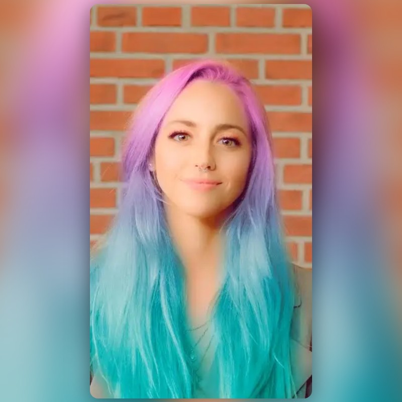 Gradient Hair Filter by Snapchat | Snapchat Lenses