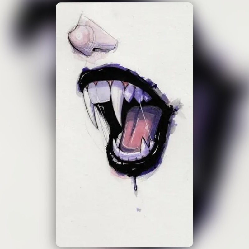 เลนส์ Vampire Teeth สร้างโดย Under25DSU เลนส์และฟิลเตอร์ Snapchat