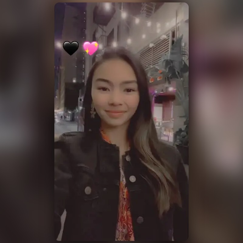 Heart Stickers Lens by Snapchat Snapchat Lenses and Filters