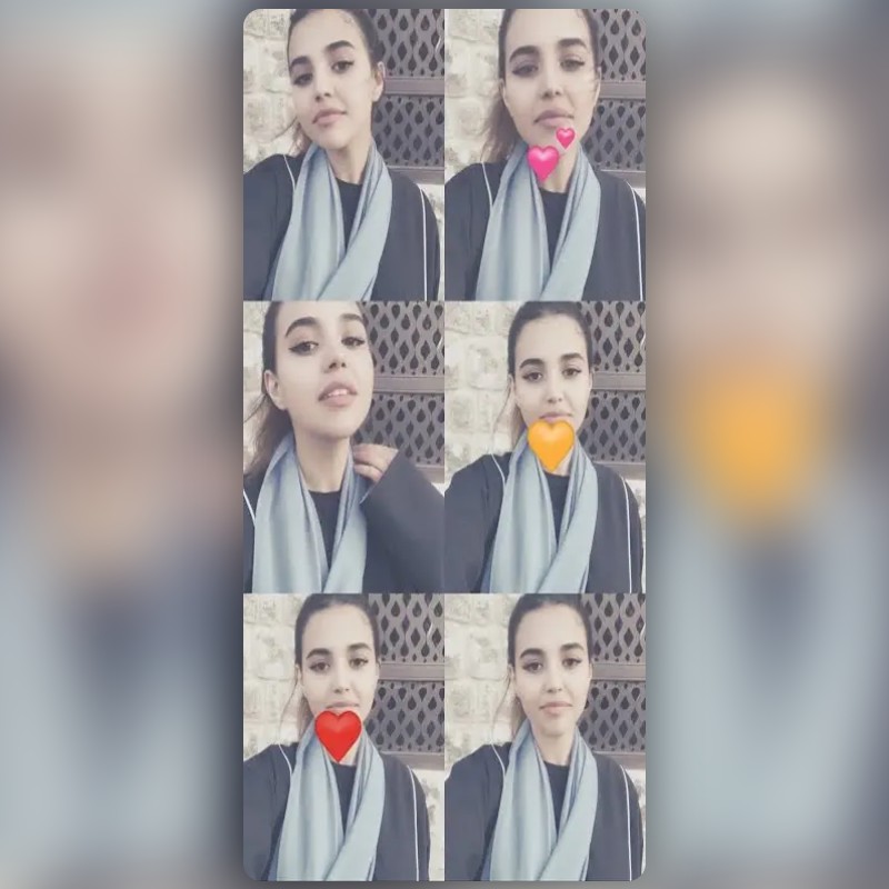 Heart Collage Lens by Snapchat Snapchat Lenses and Filters